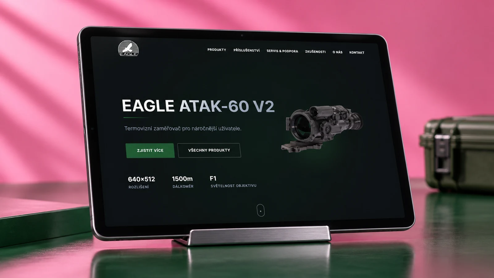 Ilustrační detail rozhraní projektu Termovize Eagle