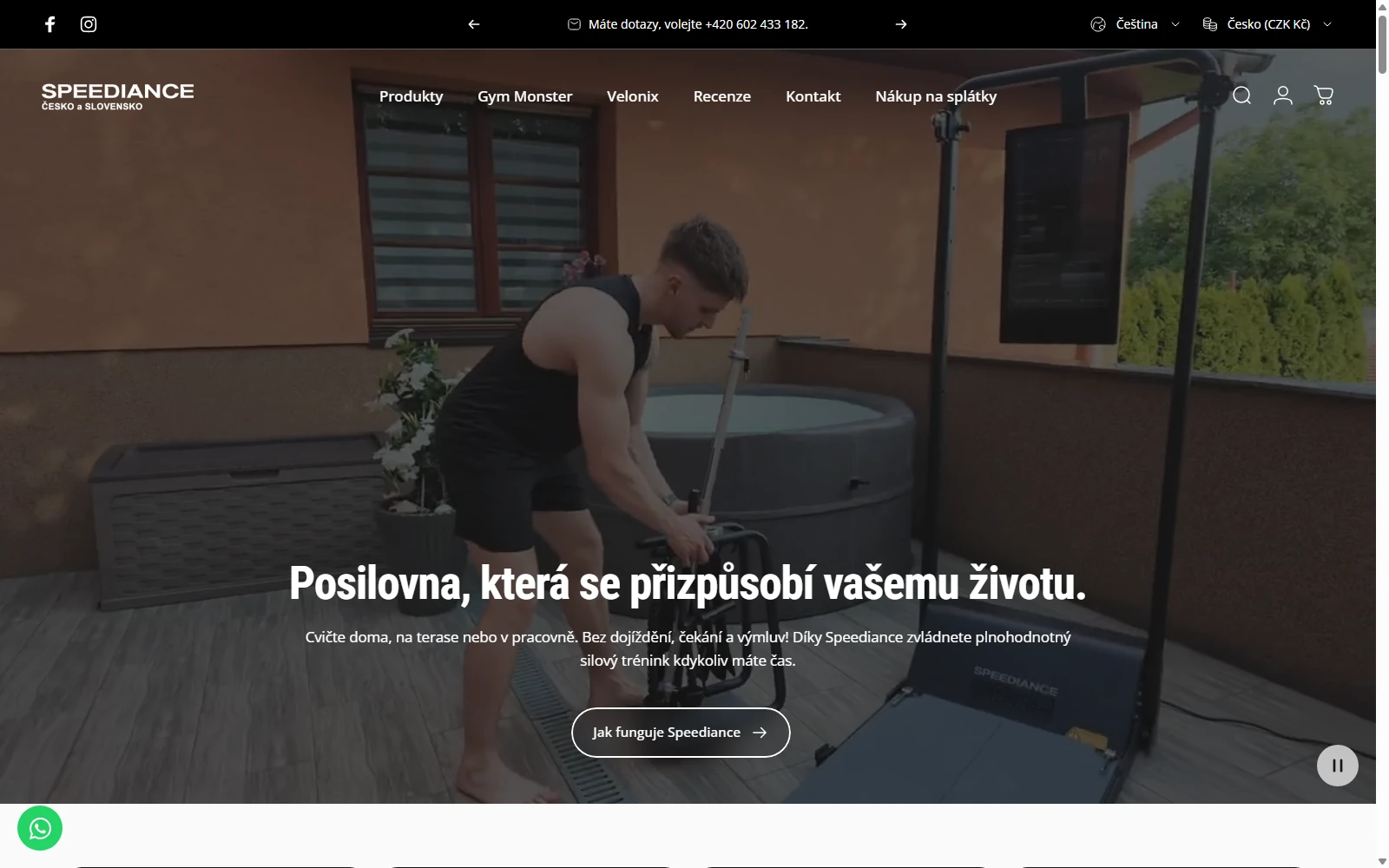 Shopify e-shop Speediance s domácí posilovnou
