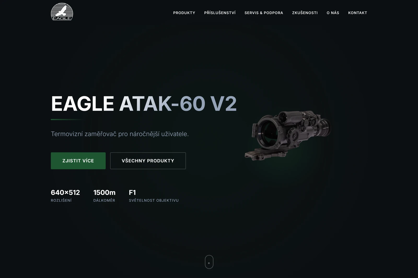 Web Termovize Eagle jako konkrétní realizace na míru