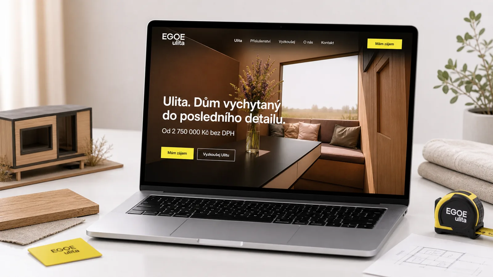 Web EGOE Ulita na notebooku